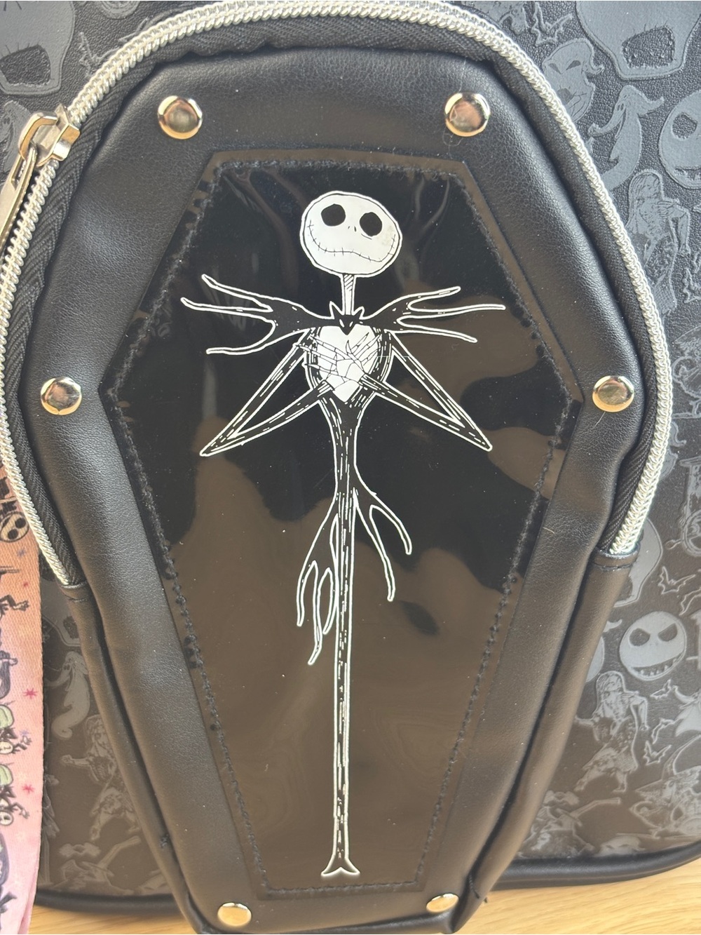 Disney Nightmare Before Christmas Coffin 10.5" Jack Skellington Mini Backpack - Picture 2 of 11